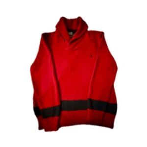 Men's Polo by Ralph Lauren Red/Black Sweater (L)